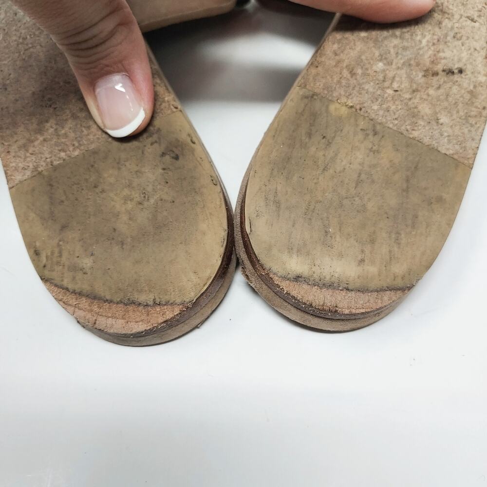 Jenny Kayne Beige Suede Mule Slides Pointy Toe Size 8 - FAIR - Picture 7 of 8